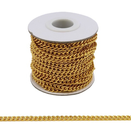 Цепь алюминиевая 5,4*4,4 (К18601, золото)