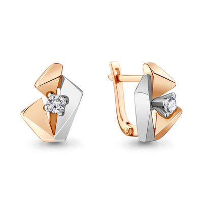 941945к Серьги из Золота с бриллиантами из коллекции "Origami"