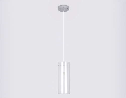 Подвесной светильник TR3672 CH/CL/FR хром/прозрачный/белый матовый E14 max 40W D110*1000