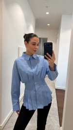 Рубашка из хлопка приталенная