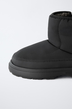 ZARA ВОДОНЕПРОНИЦАЕМЫЕ НЕЙЛОНОВЫЕ БОТИНКИ SKI COLLECTION, ЧЕРНЫЙ
