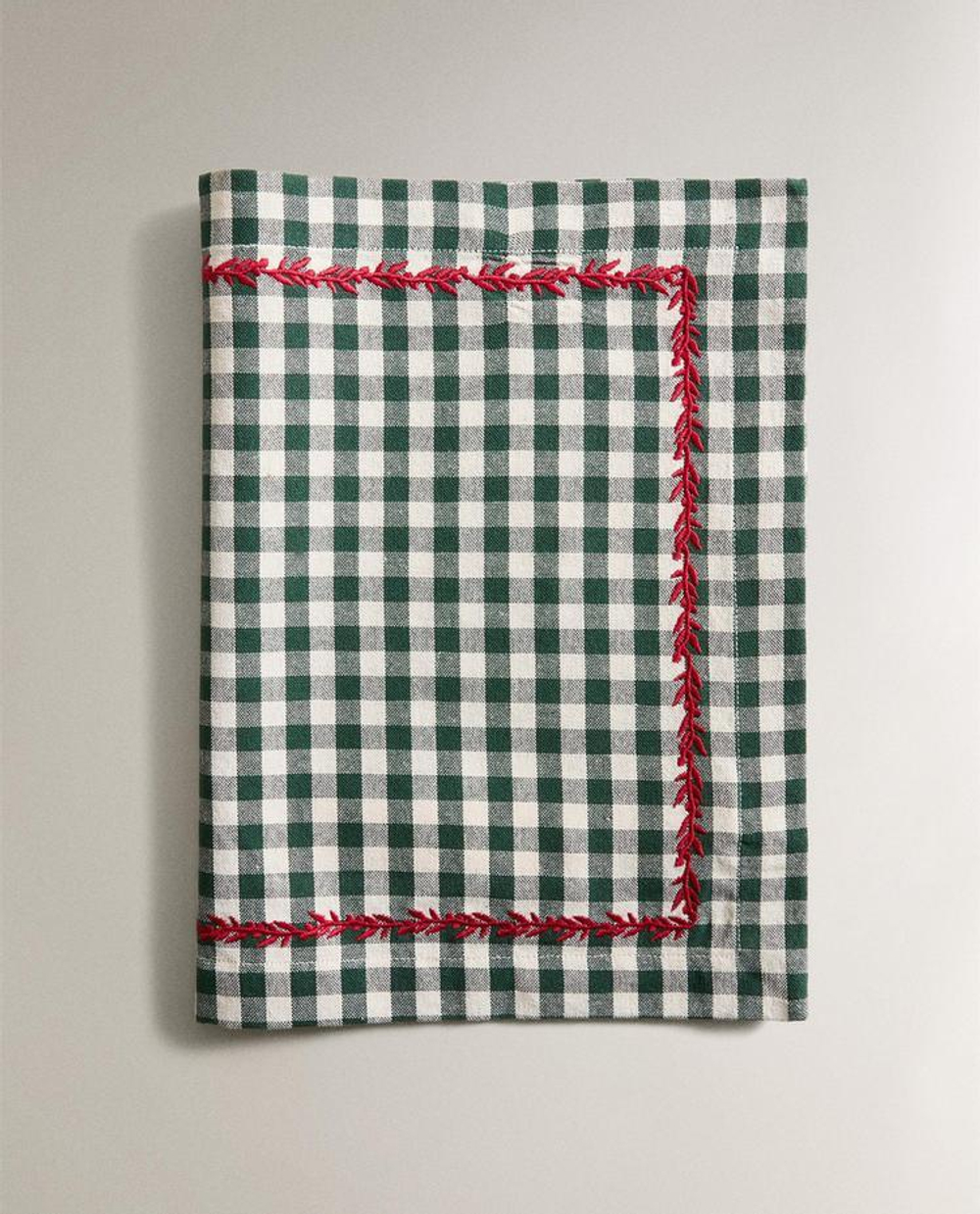 ZARA HOME СЕРВИРОВОЧНАЯ САЛФЕТКА В КЛЕТКУ, ЗЕЛЕНЫЙ