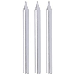 Свечи-пики "Серебряные" 12 шт