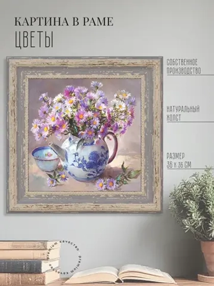 Картина на стену интерьерная на холсте 26*26 см