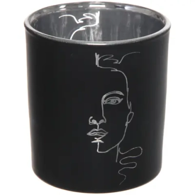 Подсвечник «Нежный силуэт» 7*7,8 см, Черный