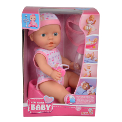 Simba New Born Baby - Функциональная кукла с аксессуарами 30 см светло-розовая 5037800 02