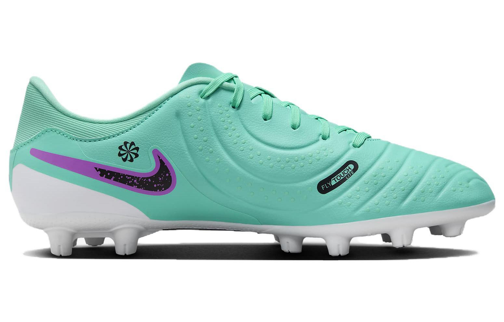 Nike Tiempo Legend 10 low-top lace-up HG (rubber short nails) artificial turf non-slip wear-resistant balanced lightweight football shoes men's purple-green