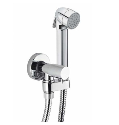 Bossini Talita-Gom гигиенический комплект: запорный вентиль держатель для душа, душ с кнопкой подачи воды, шланг 1250 мм, цвет хром