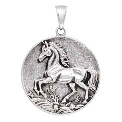 Подвеска Лошадь - кулон из серебра 925 пробы