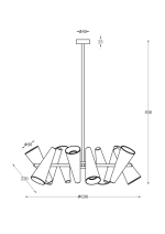 Люстра на штанге Maytoni GIRO MOD095PL-10BS