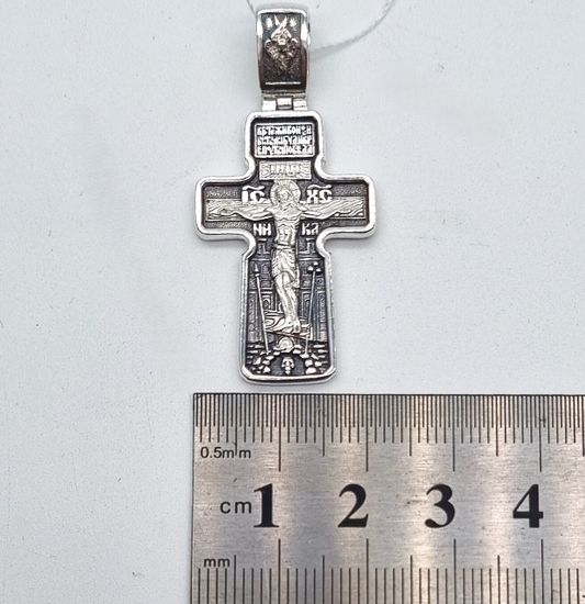 Крест православный. Распятие, Архангел Михаил, Богородица "Знамение"