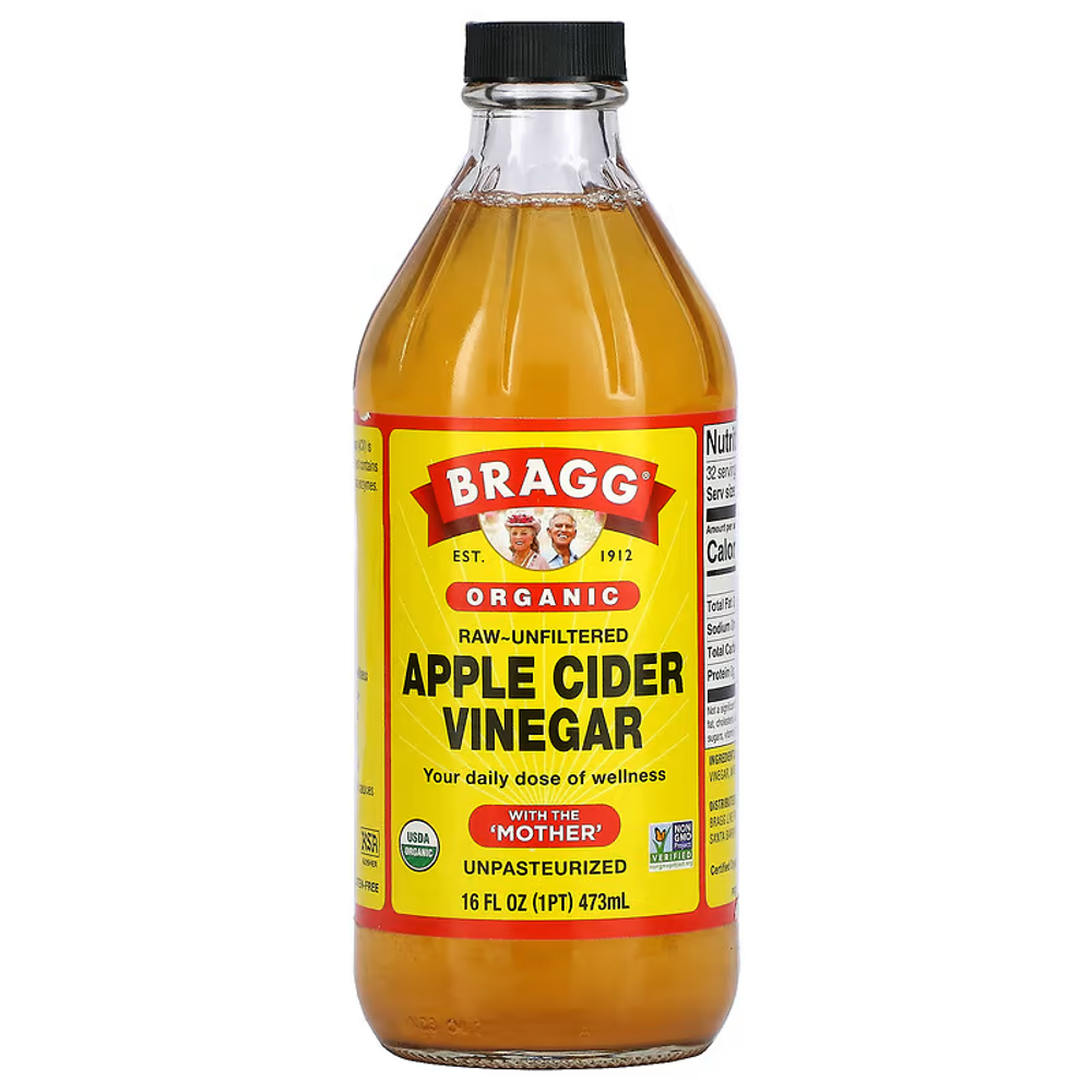 Bragg, Organic Apple Cider Vinegar with The &#39;Mother&#39;, 16 fl oz (473 ml) / Органический яблочный уксус, нефильтрованный
