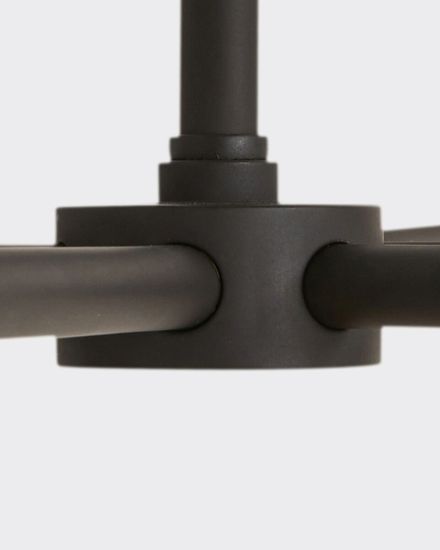 Чёрная люстра “Ансель” с белыми абажурами