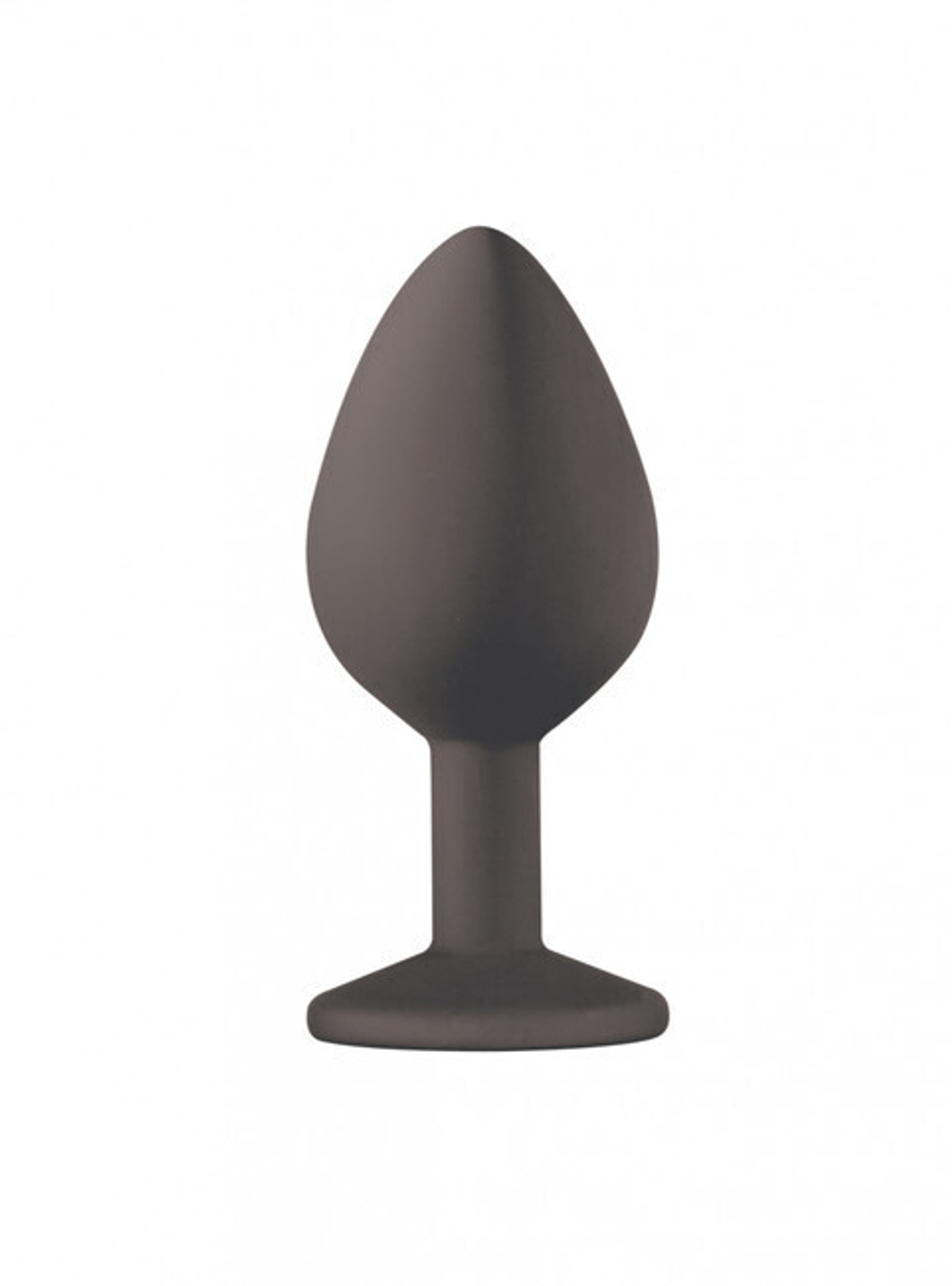 Анальная пробка Emotions Cutie Medium Black moonstone crystal (Цвет: черный c лунный стразом)