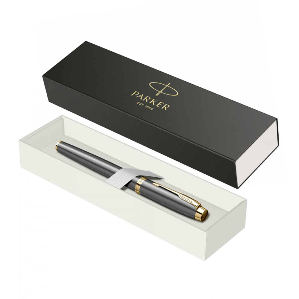 Ручка перьев. Parker IM Premium Grey Core GT (2213776) M черн. черн. подар.кор.