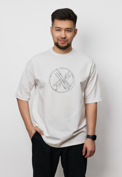 Футболка оверсайз SHANYRAQ OFF-WHITE