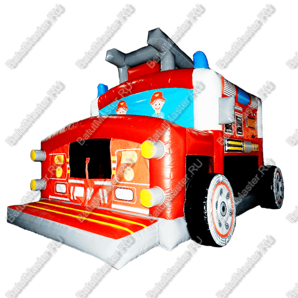 Коммерческий надувной батут "Пожарный автомобиль"