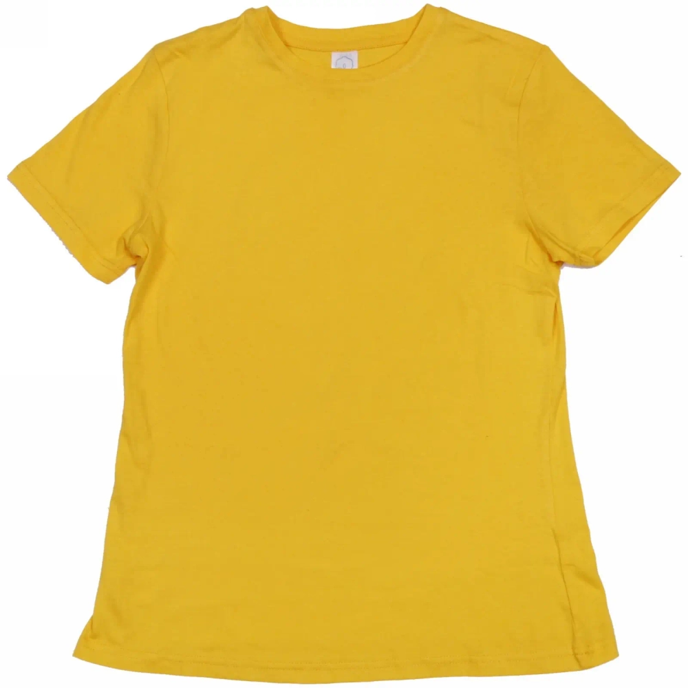 Футболка женская однотонная, цвет желтый, р 44 ( маломерит, р.42 )