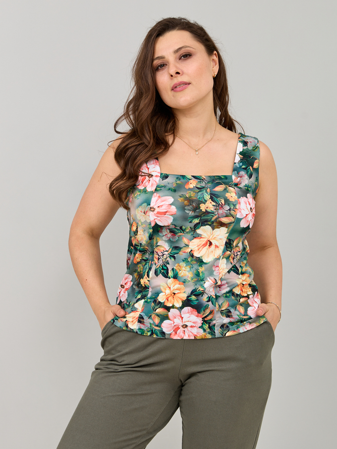 Майка М-040/пионы-акварель