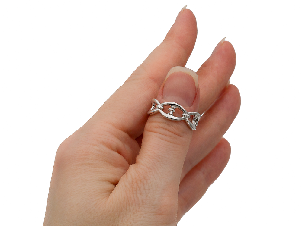 Кольцо-основа "Цепь "Celine"" с петелькой