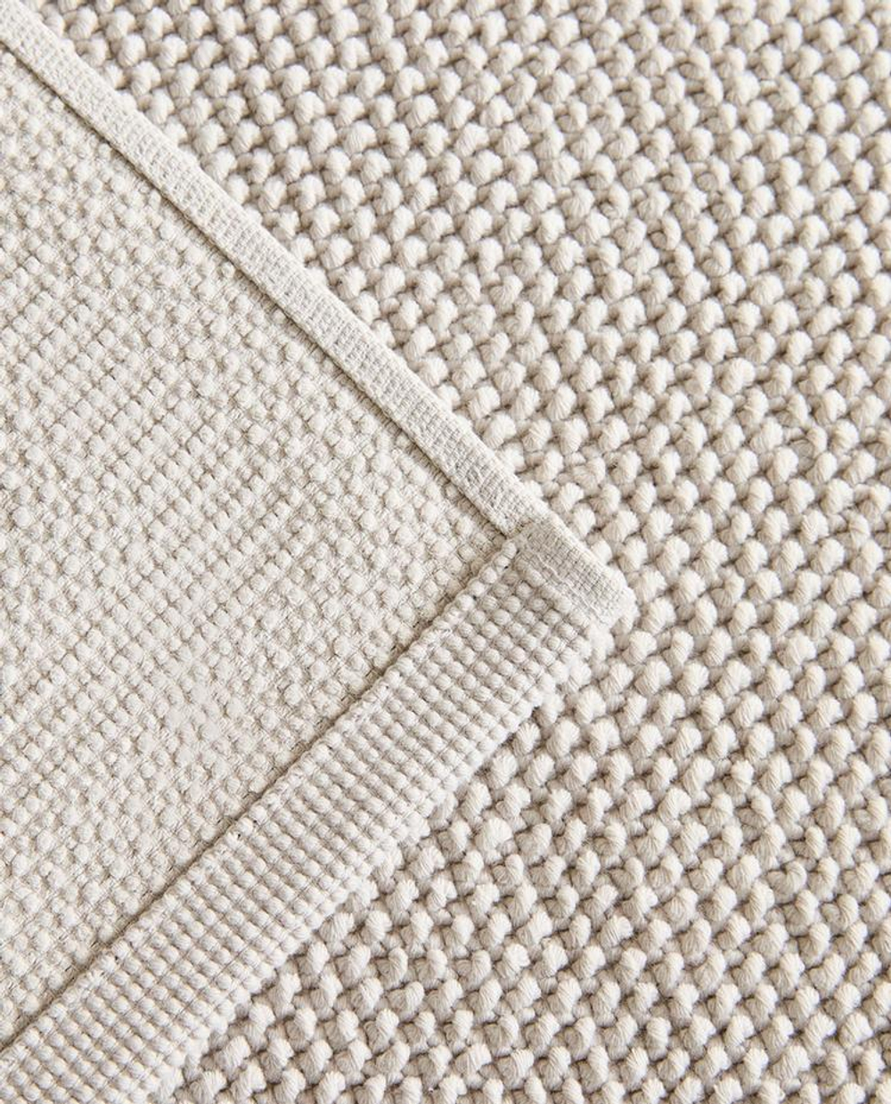 ZARA HOME КОВРИК ДЛЯ ВАННОЙ ИЗ ХЛОПКА С АНТИСКОЛЬЗЯЩЕЙ ПОВЕРХНОСТЬЮ, СЕРЫЙ