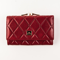 Стильный женский красный кошелёк из натуральной кожи Dublecity DC618-200B в подарочной коробке