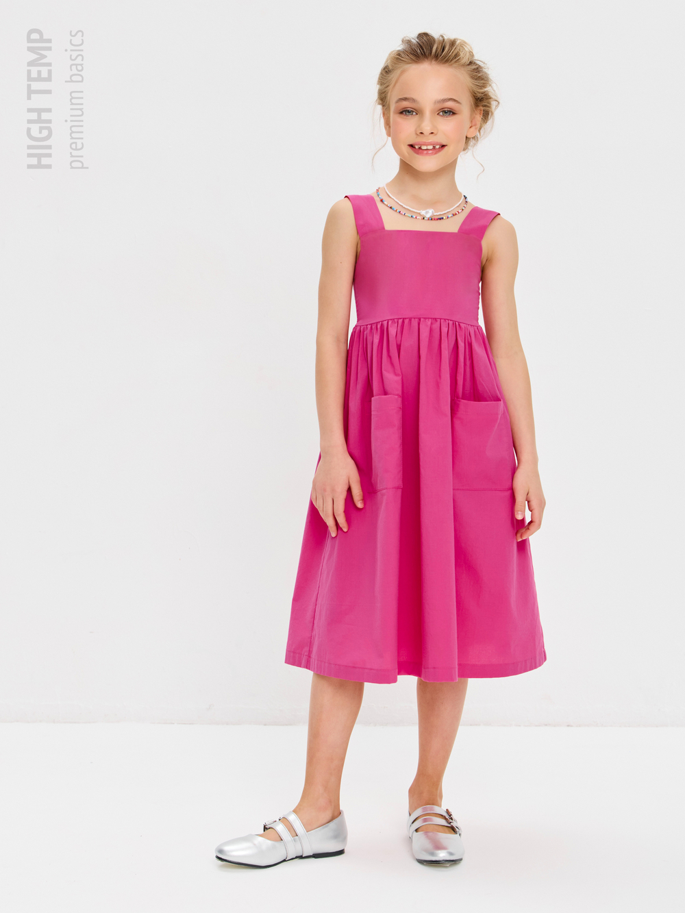 Сарафан из хлопка с бантом на спинке