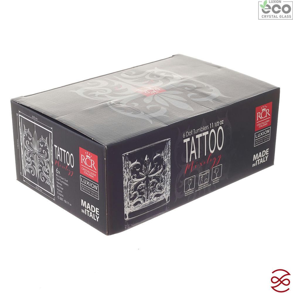 Набор стаканов для виски RCR Tattoo 330мл (6 шт)