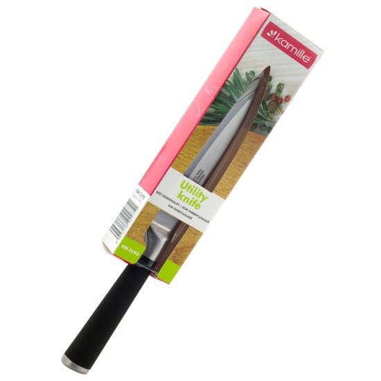 Нож кухонный универсальный из нержавеющей стали Kamille КМ-5193 (лезвие 12 см, рукоятка 11,5 см)