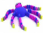Резиновая фигура 3D Осьминог для детских площадок