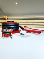 Домкрат подкатной пневматический 5т(8-12bar, h min 150мм, h max 400мм), 3 подушки