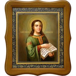 Геронтий Печерский, преподобный канонарх. Икона на холсте.