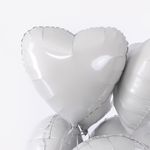 F Шар Сердце 18''/46 см, Белый (БГ-15)