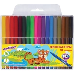 Фломастеры 18 цветов Юнландия Уроки Рисования вент. колпачок (6/12/144)