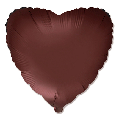 F 18"/46 см Сердце Ройбуш сатин / Satin Rooibos, фольгированный шар