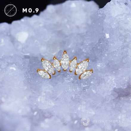 7K Marquise v.2 Crystal PVD Yellow