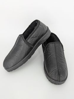 Тапочки утеплённые кожа/иск.мех