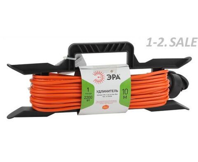 ЭРА Удлинитель силовой UFx-1-2x1.0-10m-IP44 на рамке б/з 1 гн 10м ПВС 2х1 (8/192) Б0043039