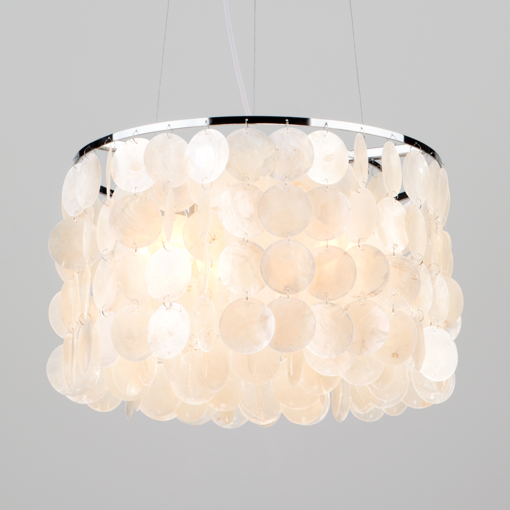 Подвесная люстра 60005/3 хром / перламутр