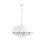 8374/6 CLASSI LN26 118 латунь/белый/прозрачный, металл/текстиль/хрусталь Люстра подвесная E27 6*60W 220V MITRIM