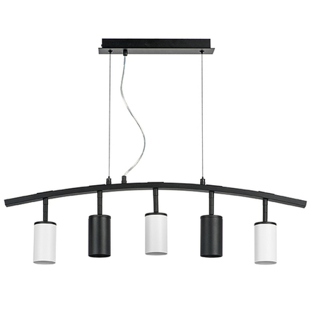 LR735372363 Люстра RULLO 5х50W GU10 ЧЕРНЫЙ/БЕЛЫЙ (571735+214437-2+214436-3)