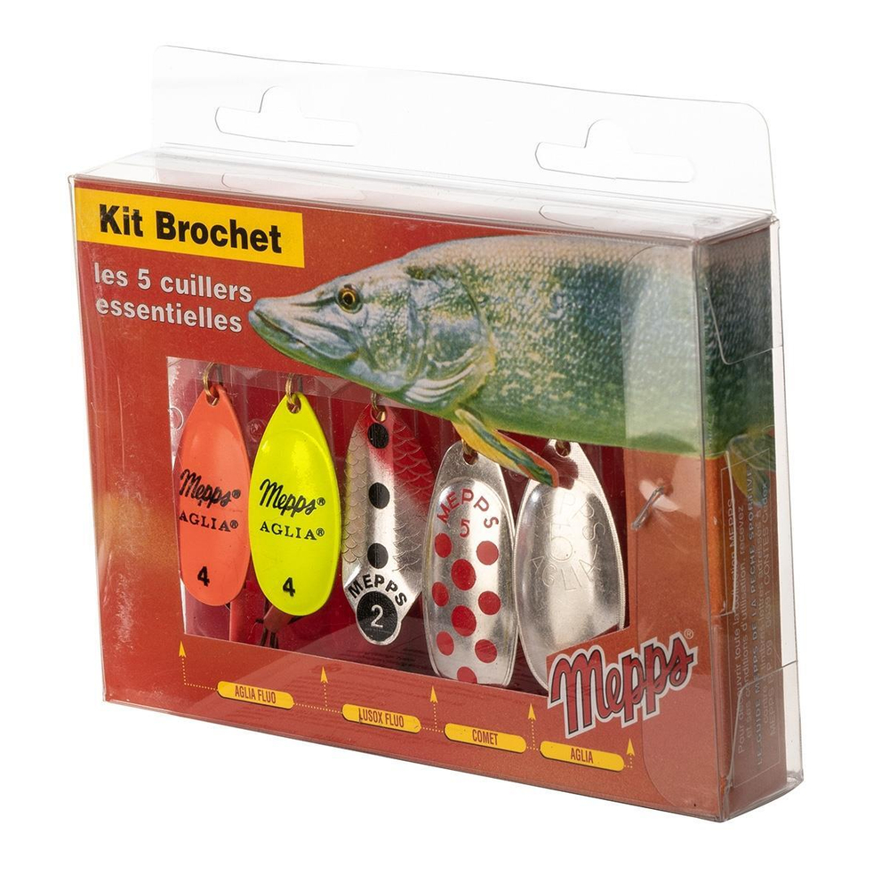 Набор вращ. блесен MEPPS Kit Brochet (5шт/уп) K5BR20015