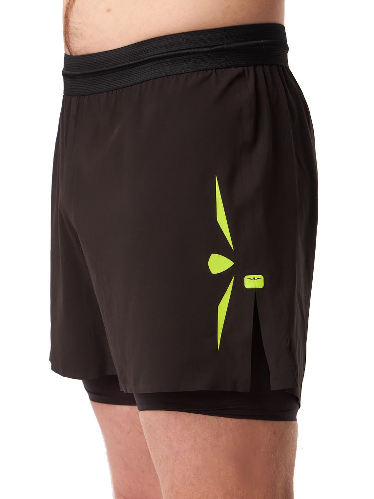 ШОРТЫ МУЖСКИЕ SPEED AERO 5 ELEVATE 2IN1 SHORT | BLACK YELLOW