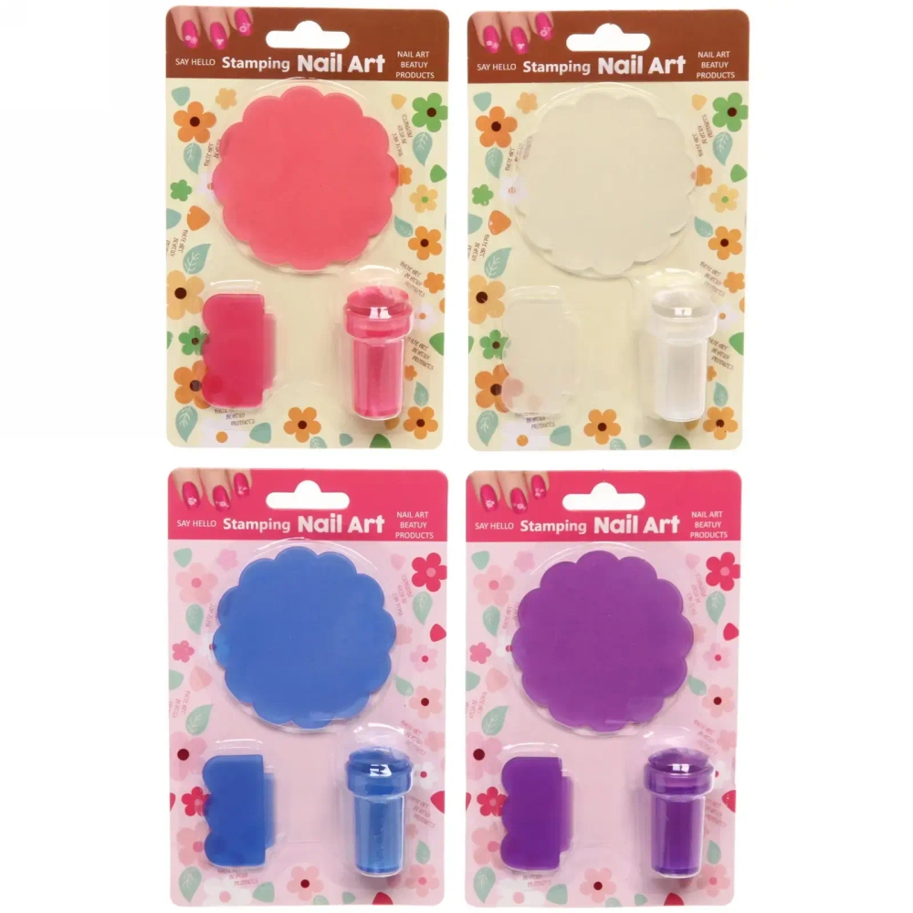 Набор для дизайна ногтей - стемпинг «VivA Manicur», пластина ажурная, микс 4 цвета, 17*11см