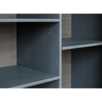 Комод «Форест» 2 двери и полки серый 7012/бейц-масло