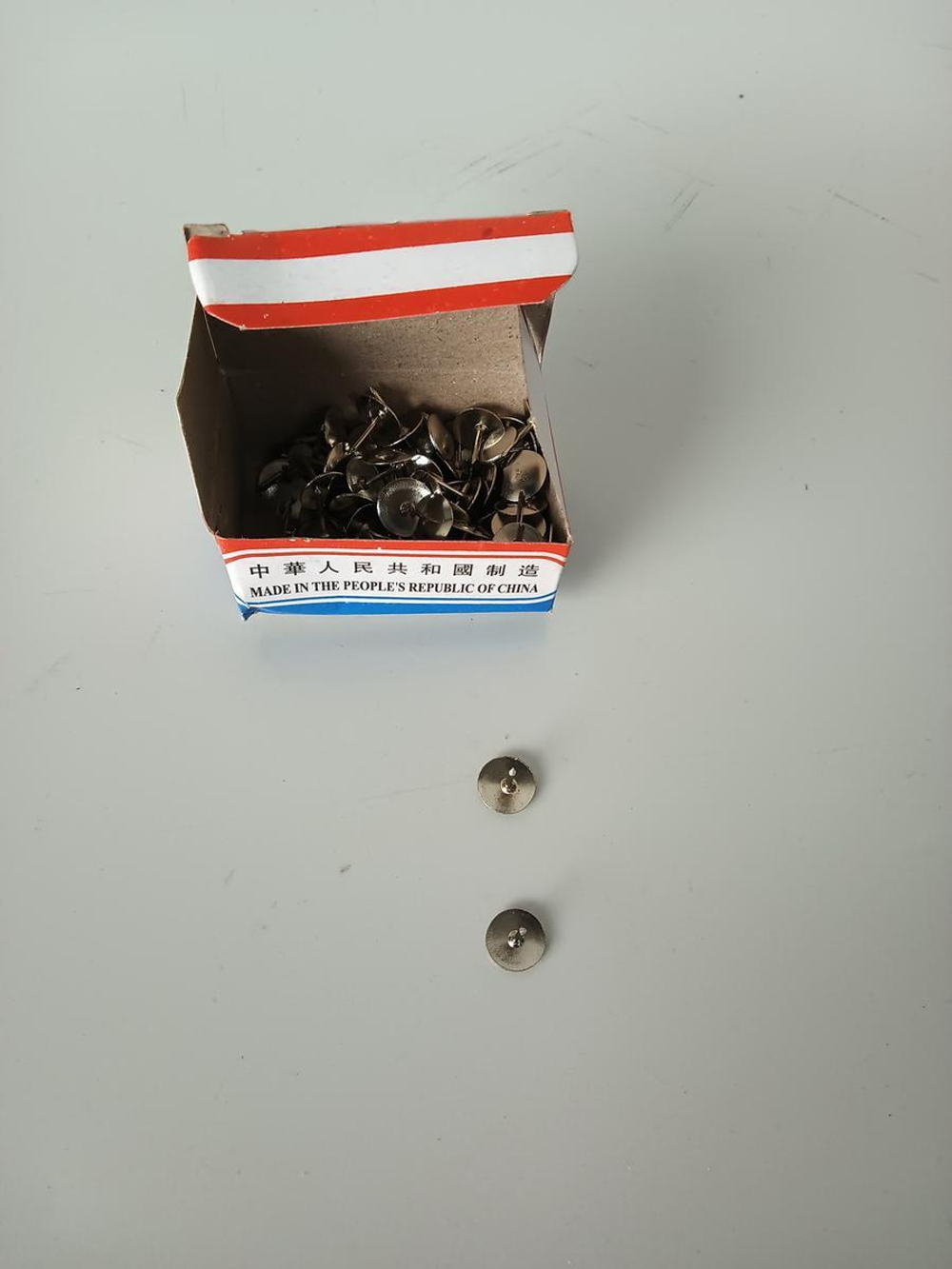 Кнопки канцелярские 10мм 100шт в картонной коробке