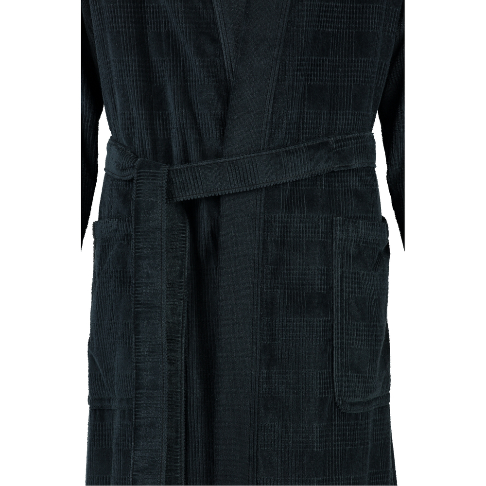 Велюровый халат мужской с воротником 8725 коричневый от Cawö Германия