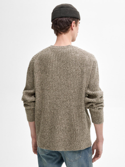 Massimo Dutti Свитер из смесовой шерсти, коричневый