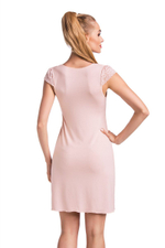 Сорочка Ariana с коротким рукавом и кружевными вставками (Размер: XXL) (Цвет: нежно-розовый)