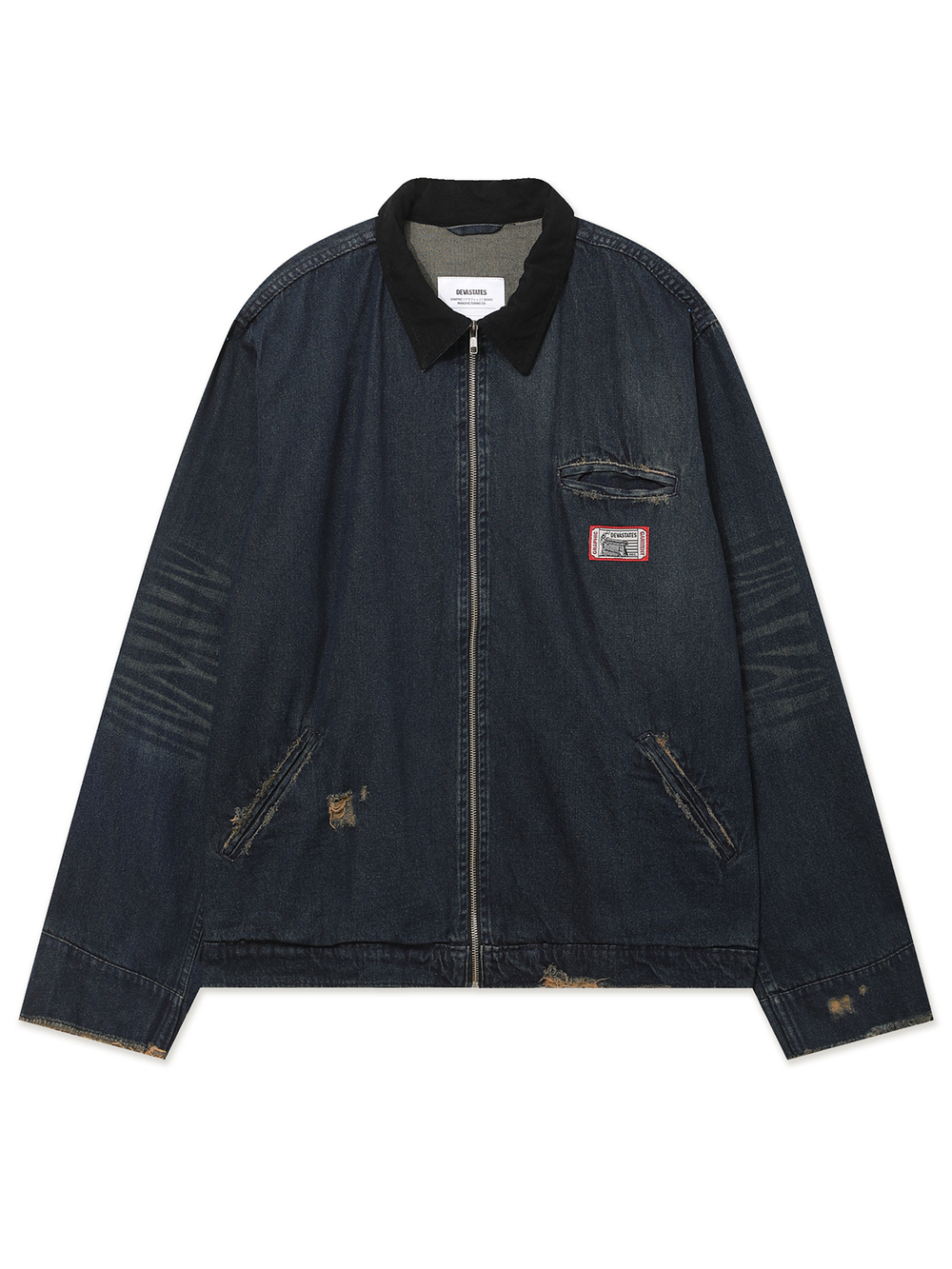 Мужская Куртка Denim Work - Grunt- Washed Blue